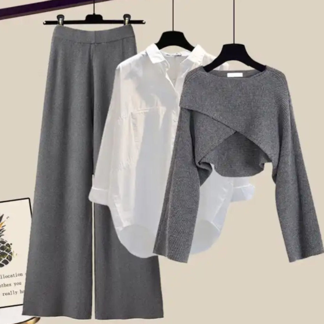 Herbstliches Komfortables Damen 3-teiliges Set – Liviana