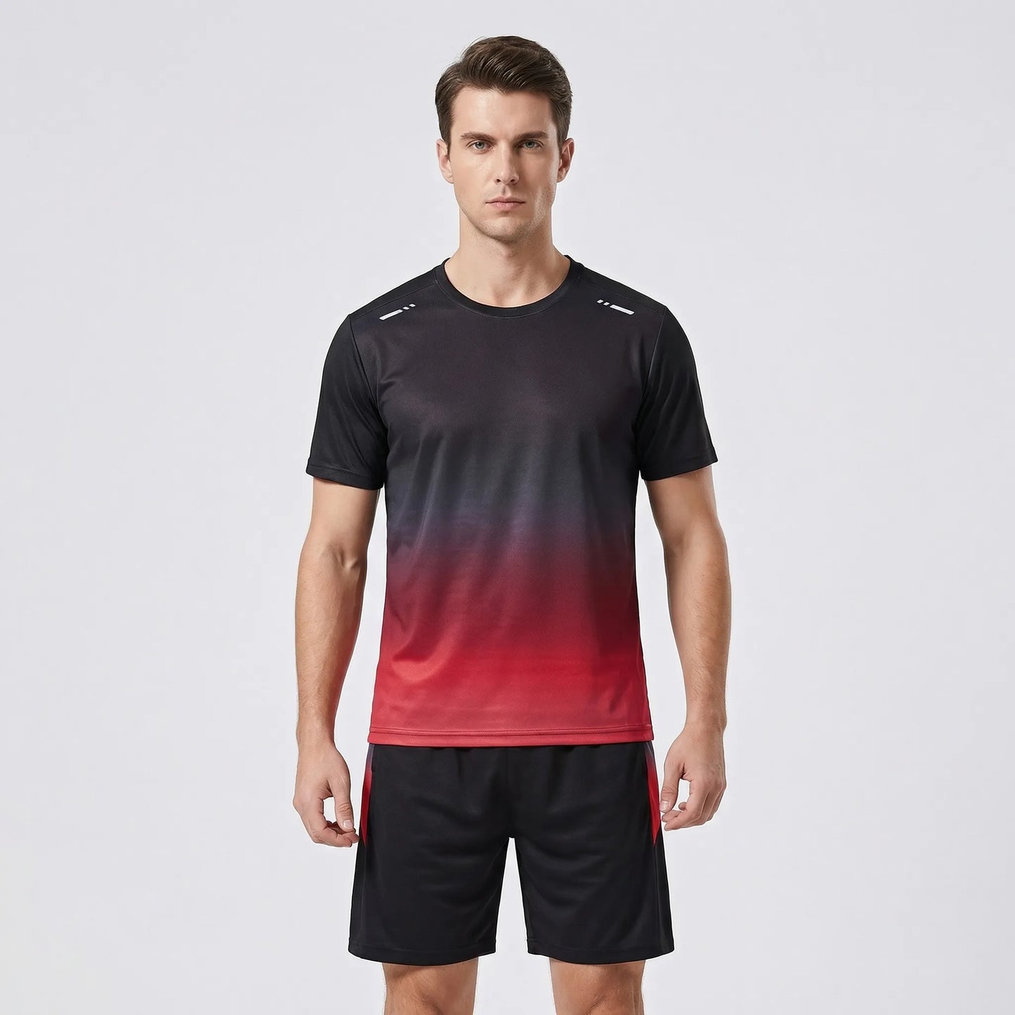 2-Piece Gradient Short-Sleeve Sports Set - Archie