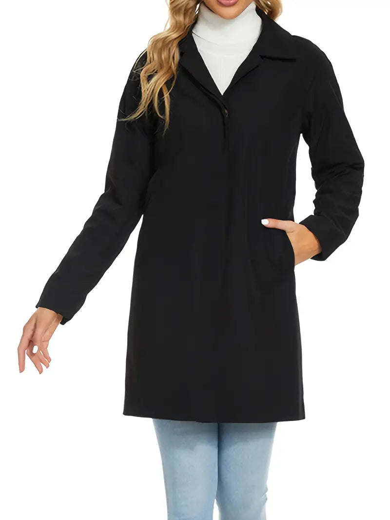 Langer Damen-Trenchcoat mit Taillengürtel – Amara