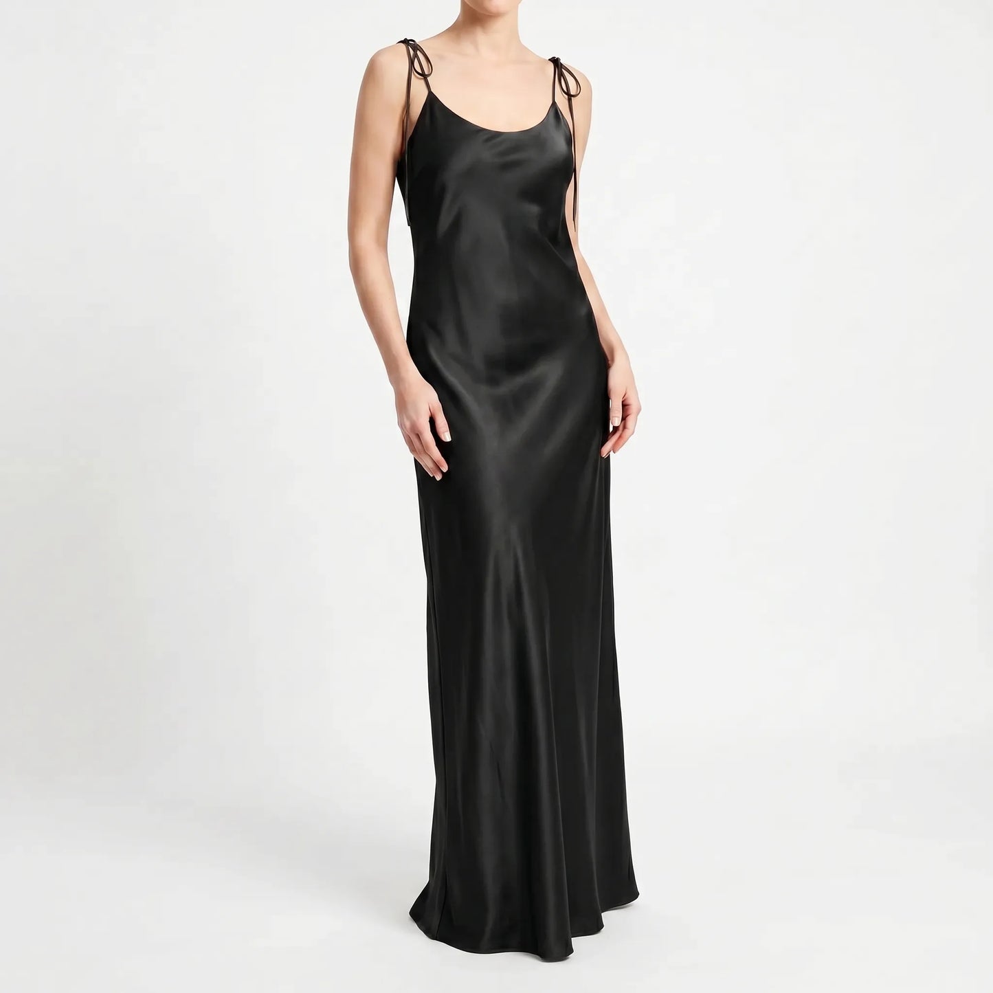 Bodenlanges Trägerkleid Mit Offenem Rücken - Opal