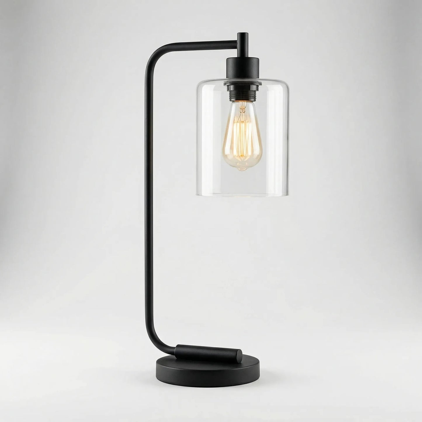 Cylindrical Glass Shade Table Lamp - Stellox