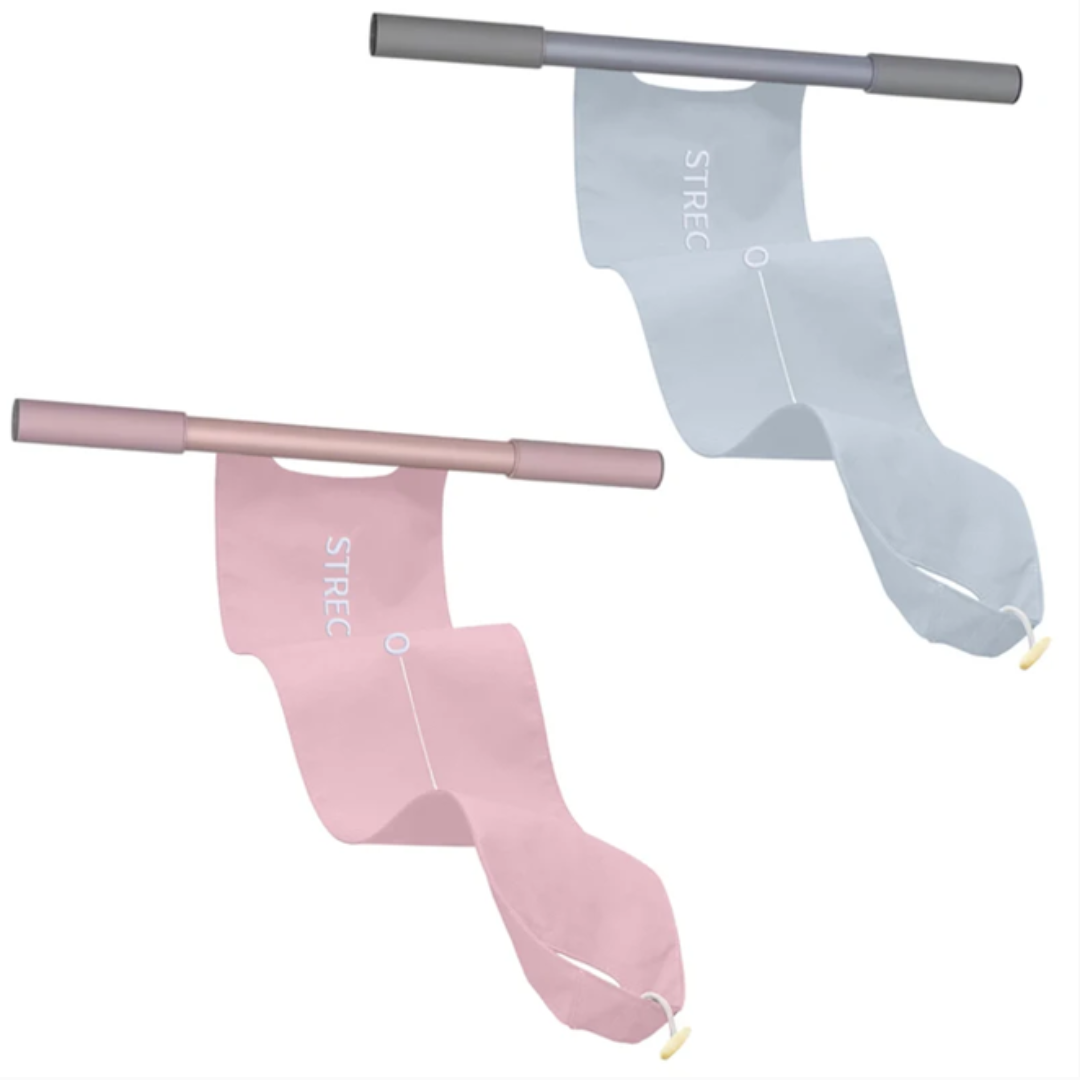 Elastisches Trainingsband mit Griffen & Fußschlaufen – FlexiStretch Trainer