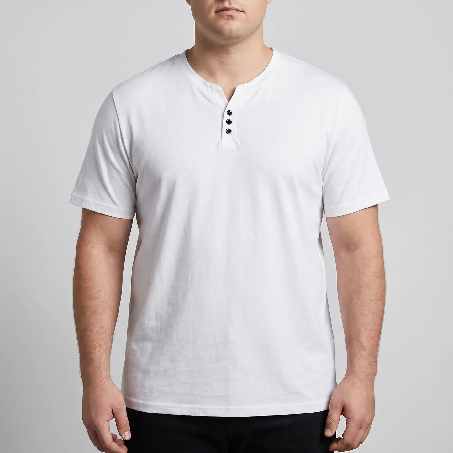 Kurzärmliges T-Shirt Mit 3-Knopf-Leiste - Lewis