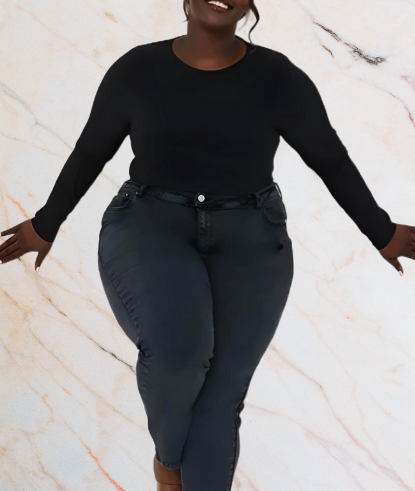 Larisa - Gut sitzende Jeans in Übergröße mit hohem Bund