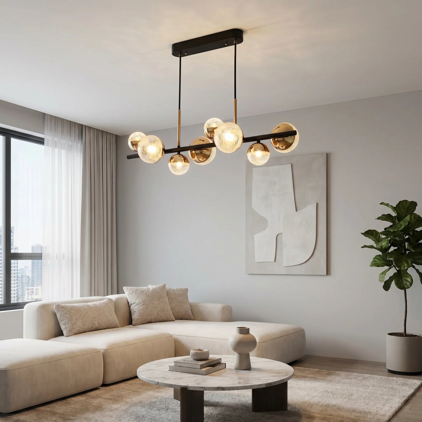 Modern LED Globe Pendant Chandelier - Aurolix