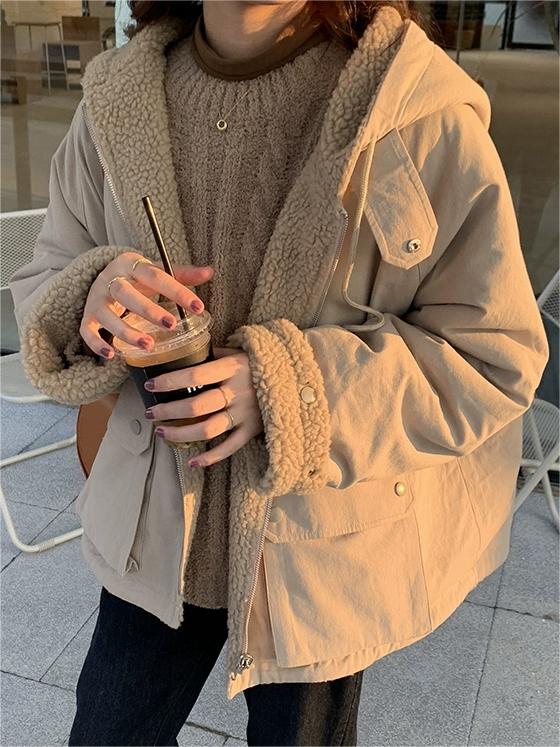 Oversized Hooded Reversible Parka - Mindy