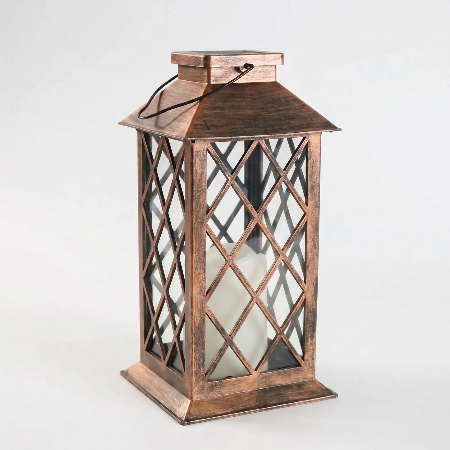 Retro Solar-Powered Candle Lantern - Solanterra