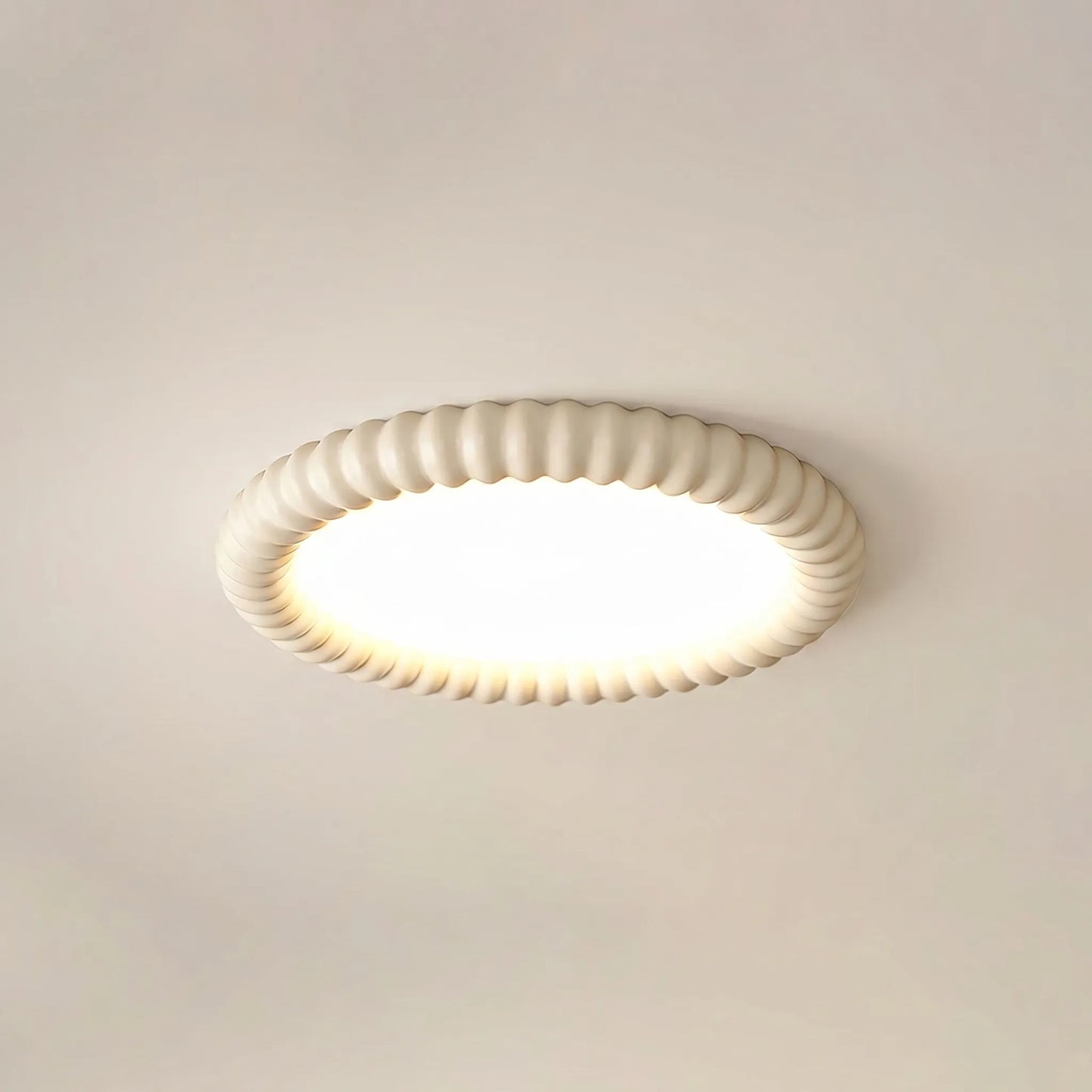 Round Ripple-Edge Flush Ceiling Light - Ripplume