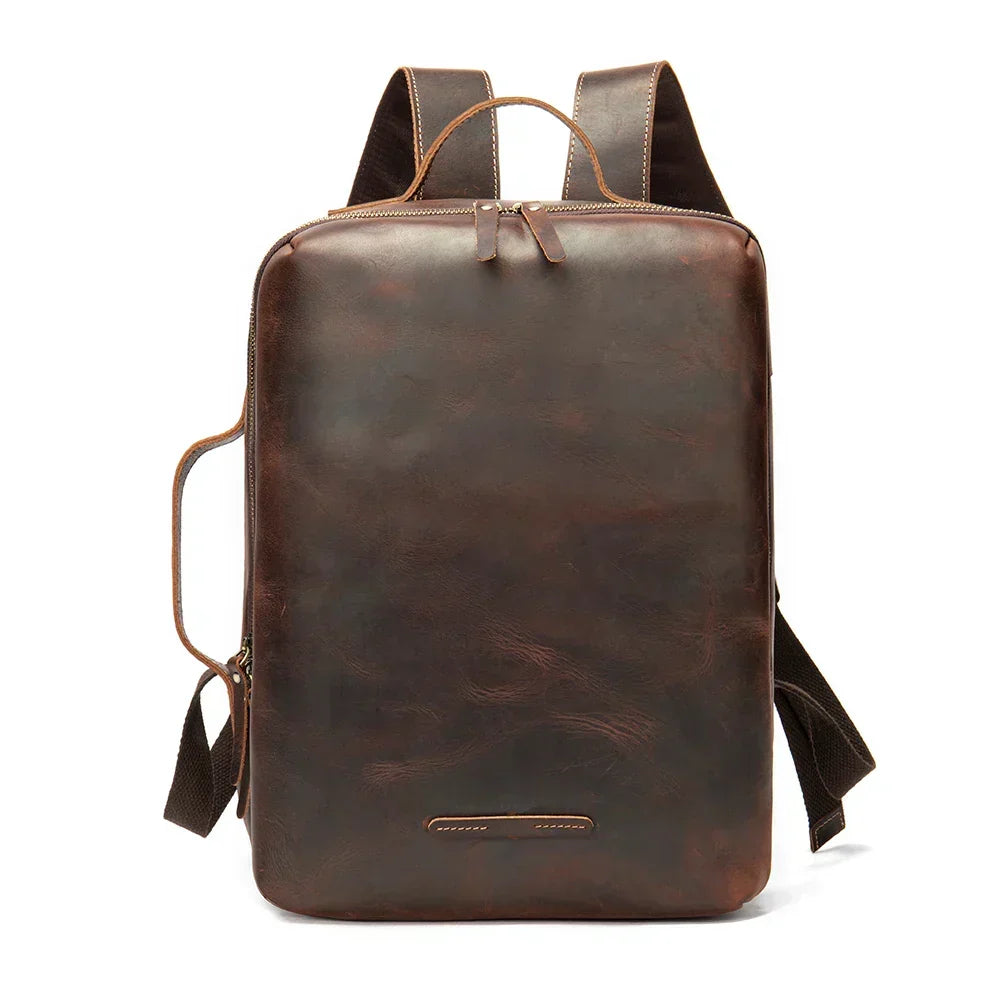 Rugzak Z Crazy Horse Skóry - LuxeBackpack