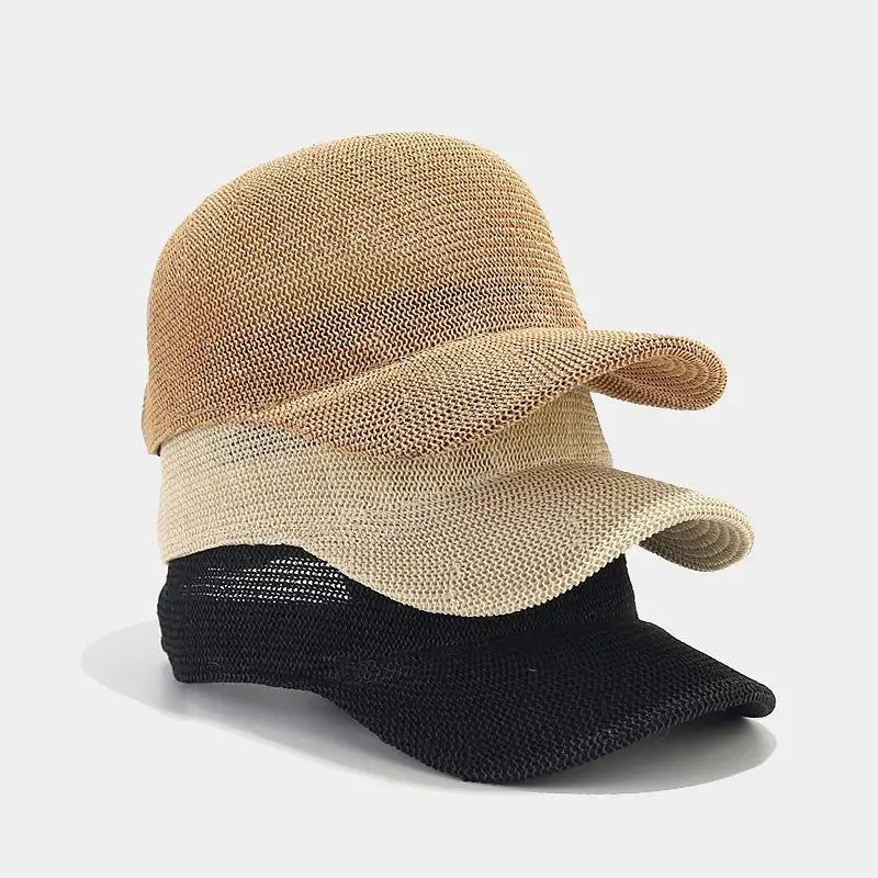 Trendiger geflochtener Sonnenhut mit breiter Krempe - SunWeave Style