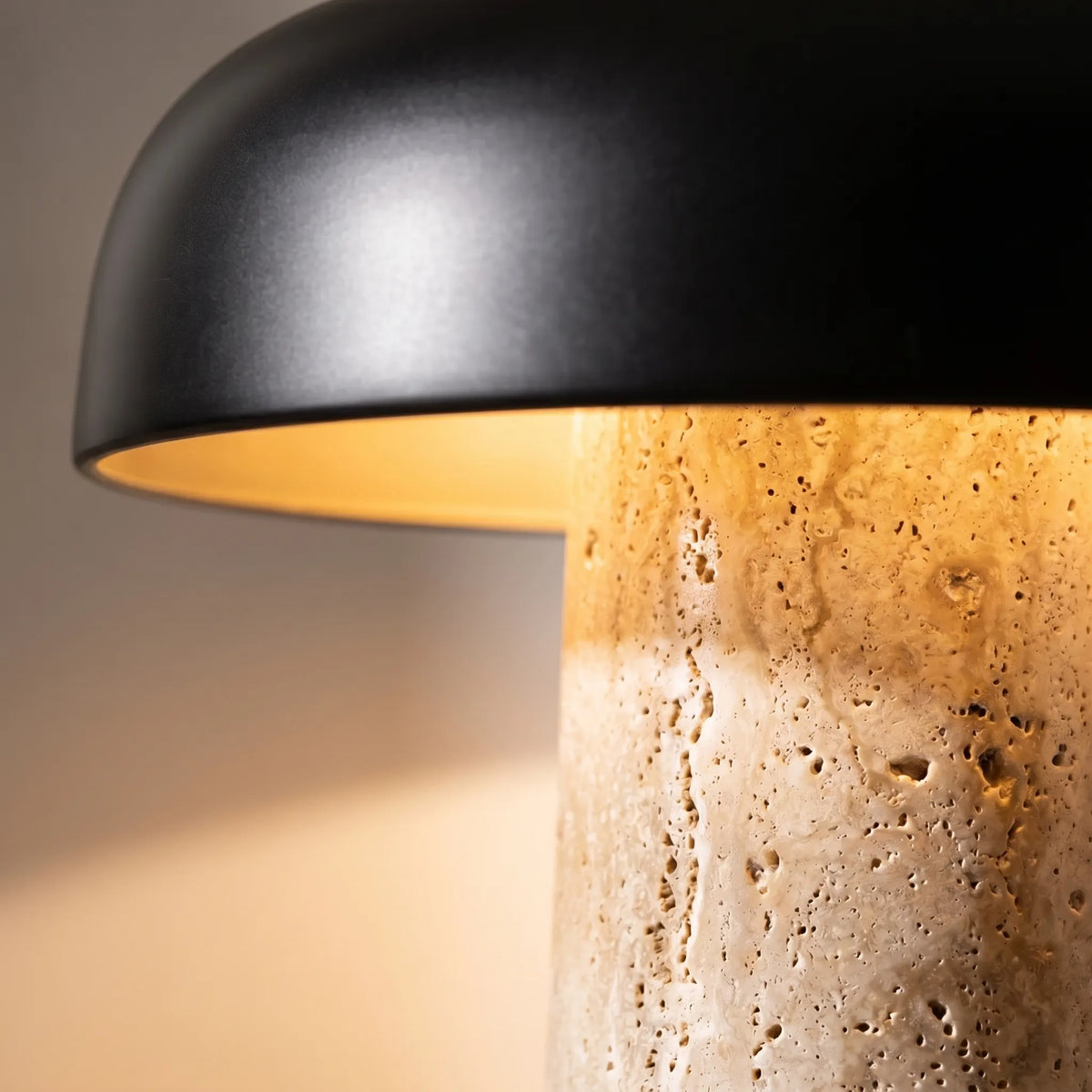 Travertine Stone Base Table Lamp - Traventis
