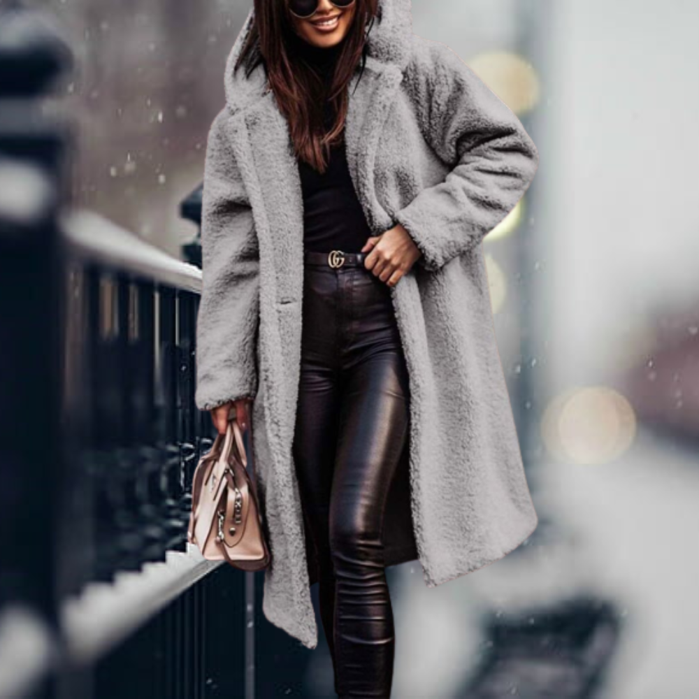 Warme und Stilvolle Lange Winterjacke – Amara