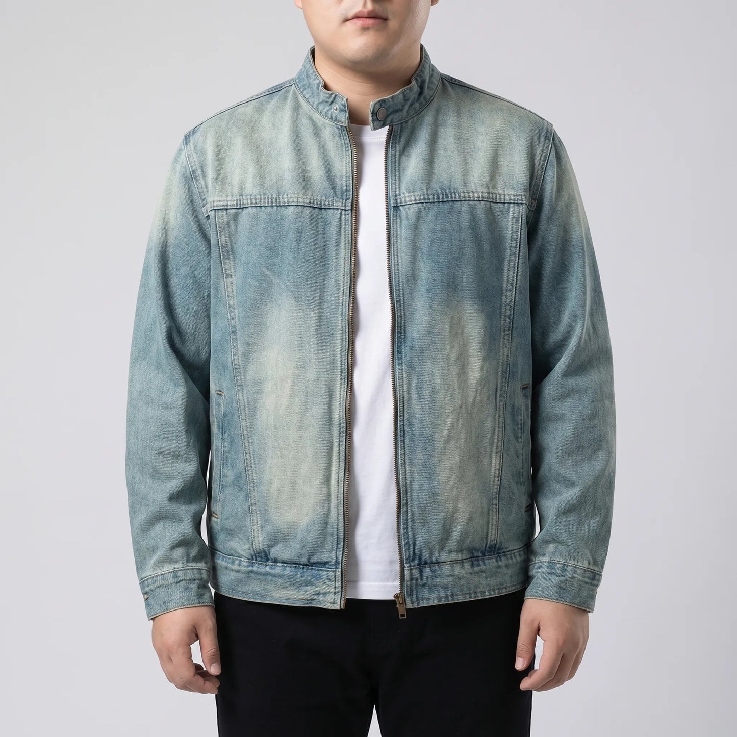 Weit Geschnittene Jeansjacke Mit Reißverschluss - Dean