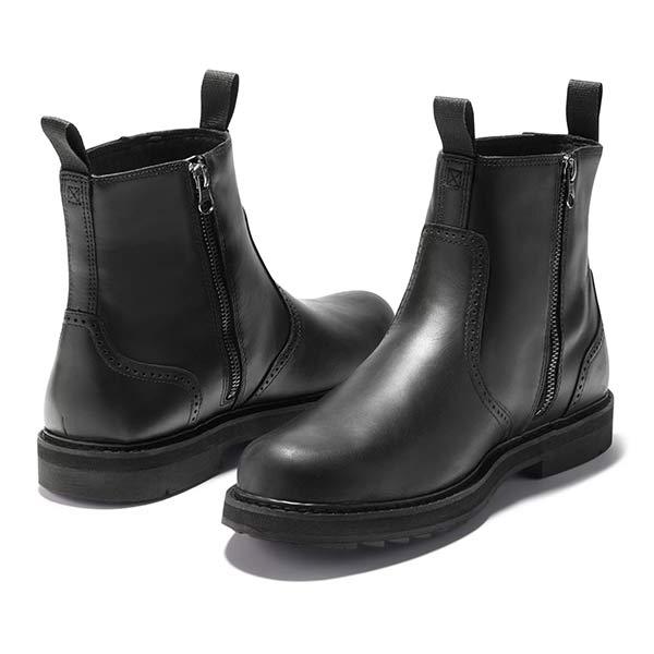 Herren Chelsea Boots klassisch aus Kunstleder mit Elastikeinsatz – Neron