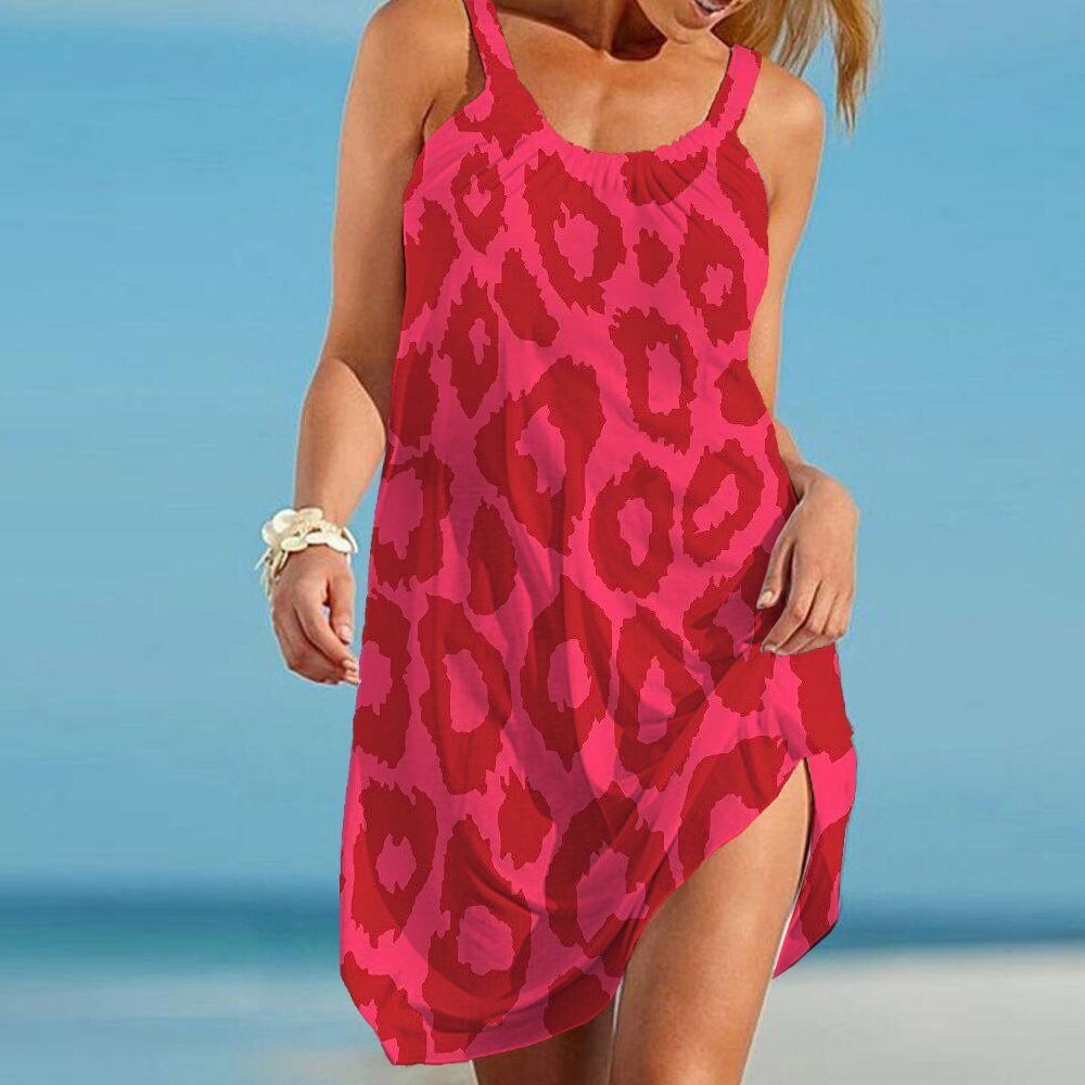 Luftige Leopardenmuster Sommerkleid – Noa