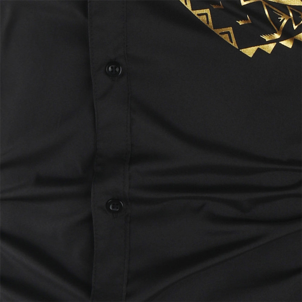Herrenhemd mit goldenen Details – Darius