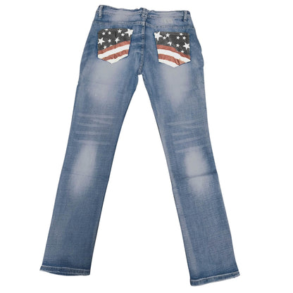 Damen-Bootcut-Jeans mit Flaggen-Details – Madison