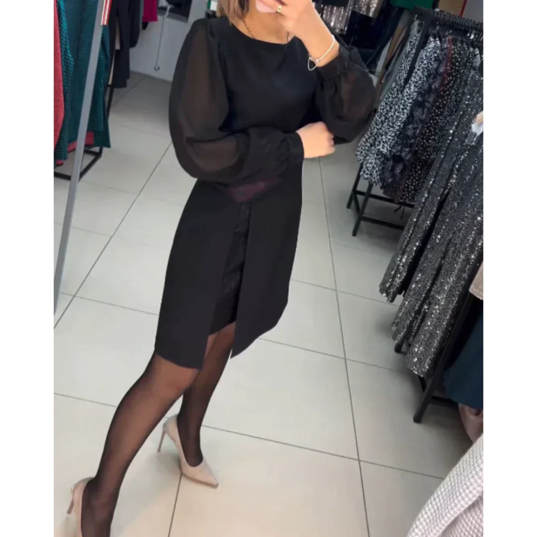 Klassisches Kleid mit langen Ärmeln – Isabelle