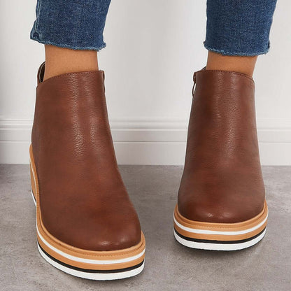 Stilvoller Herbst-Keilabsatz-Stiefel – Mila