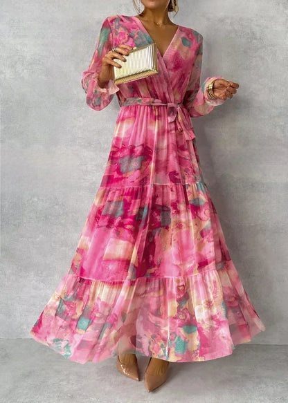 Florales Wickel-Maxikleid – Viviana