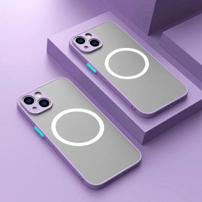 Mattes magnetisches Handyhülle mit Magsafe & Fallschutz – 1+1 KOSTENLOS