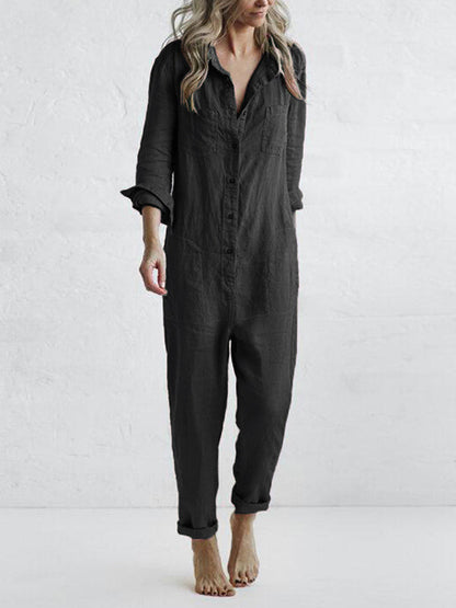 Lässiger Jumpsuit – Liv | 100% Baumwolle, mit praktischen Taschen