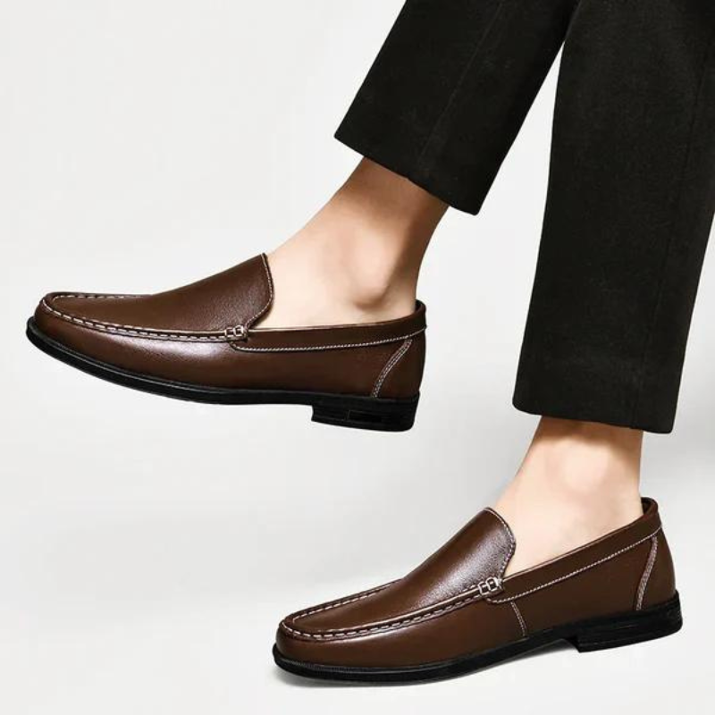 Italienische Slipper aus echtem Leder – Emilio
