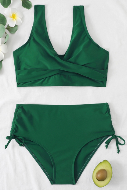 Bunte Bikini mit Kordelzug und Twist-Detail – Zaraï