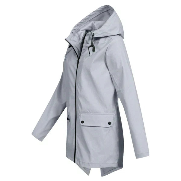 Trendige Damen Regenjacke mit Kapuze - Liora