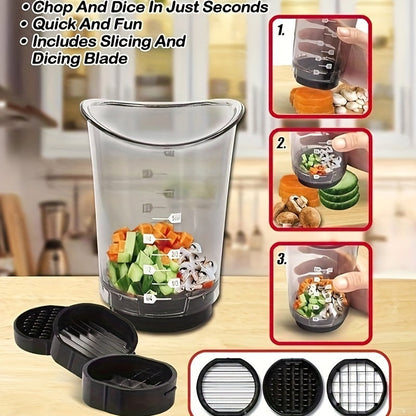 3-in-1 Manueller Schneider & Zerkleinerer - QuickSlice