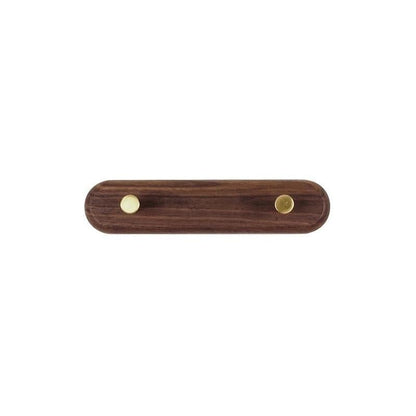 Wandgarderobe aus Holz mit Messinghaken - LignaHook