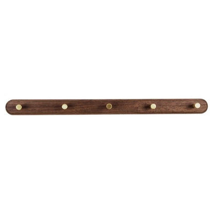 Wandgarderobe aus Holz mit Messinghaken - LignaHook