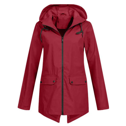 Trendige Damen Regenjacke mit Kapuze - Liora