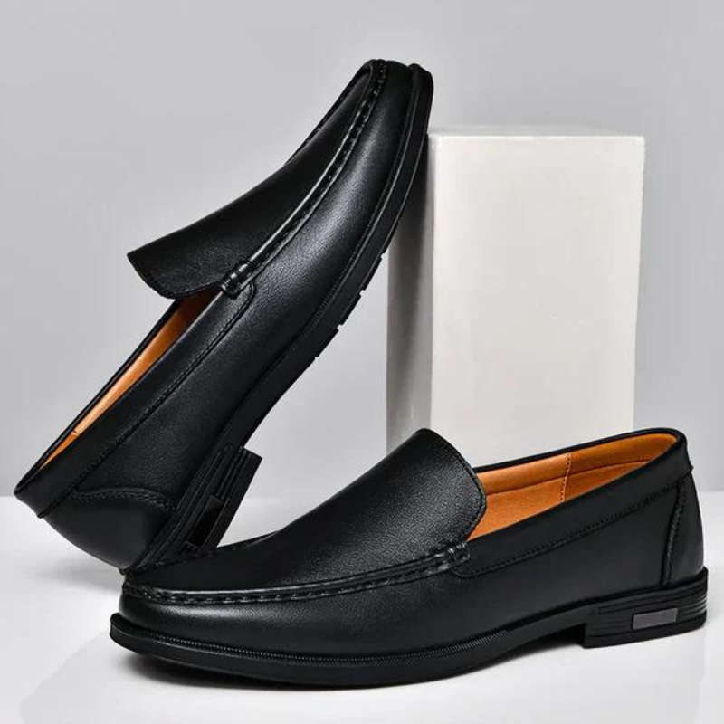 Italienische Slipper aus echtem Leder – Emilio