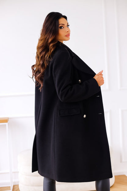 Zweireihiger Damen Wollmantel – Celina