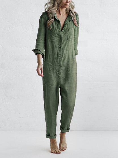 Lässiger Jumpsuit – Liv | 100% Baumwolle, mit praktischen Taschen