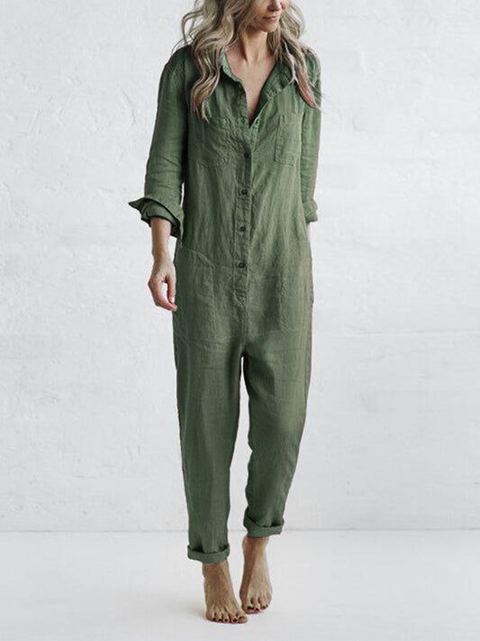 Lässiger Jumpsuit – Liv | 100% Baumwolle, mit praktischen Taschen