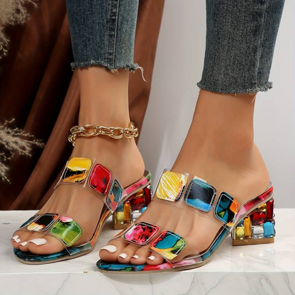 Glitzernde Komfort-Sandalen für Damen – Marielle