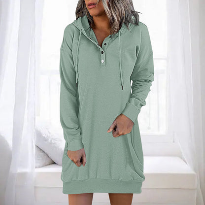 Minimalistische Long Damen Hoodie – Valeria
