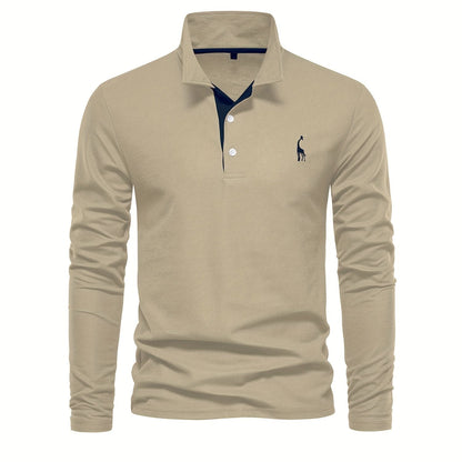 Bequeme Herren Polo mit langen Ärmeln