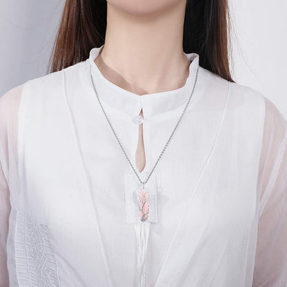 Stilvolle Kristall- und Lebensbaum-Edelsteinkette – Elena