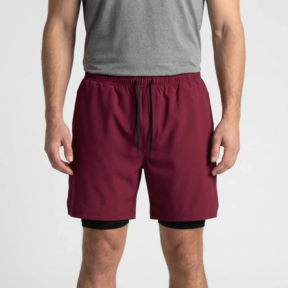 2-In-1 Men's Sport Shorts With Liner - Freddie
