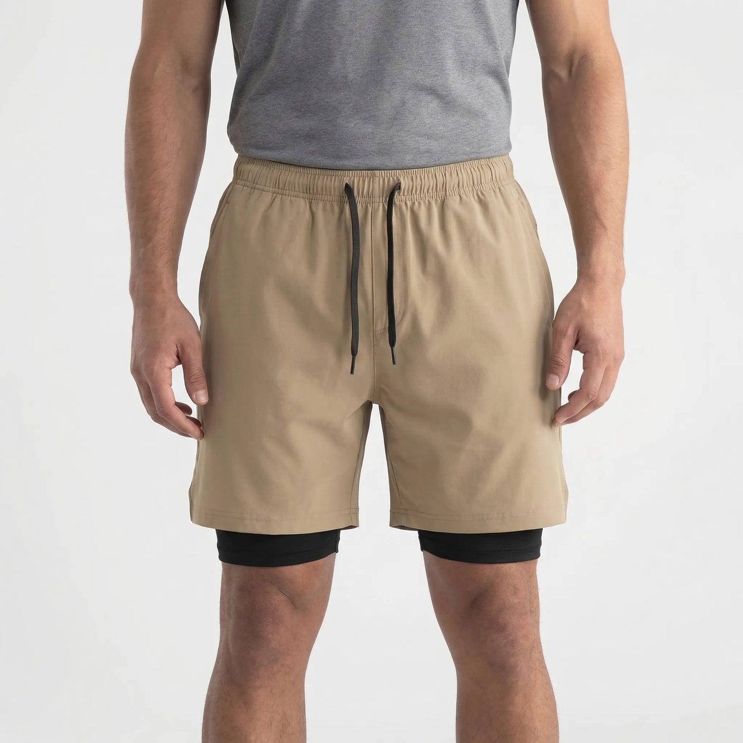 2-In-1 Men's Sport Shorts With Liner - Freddie