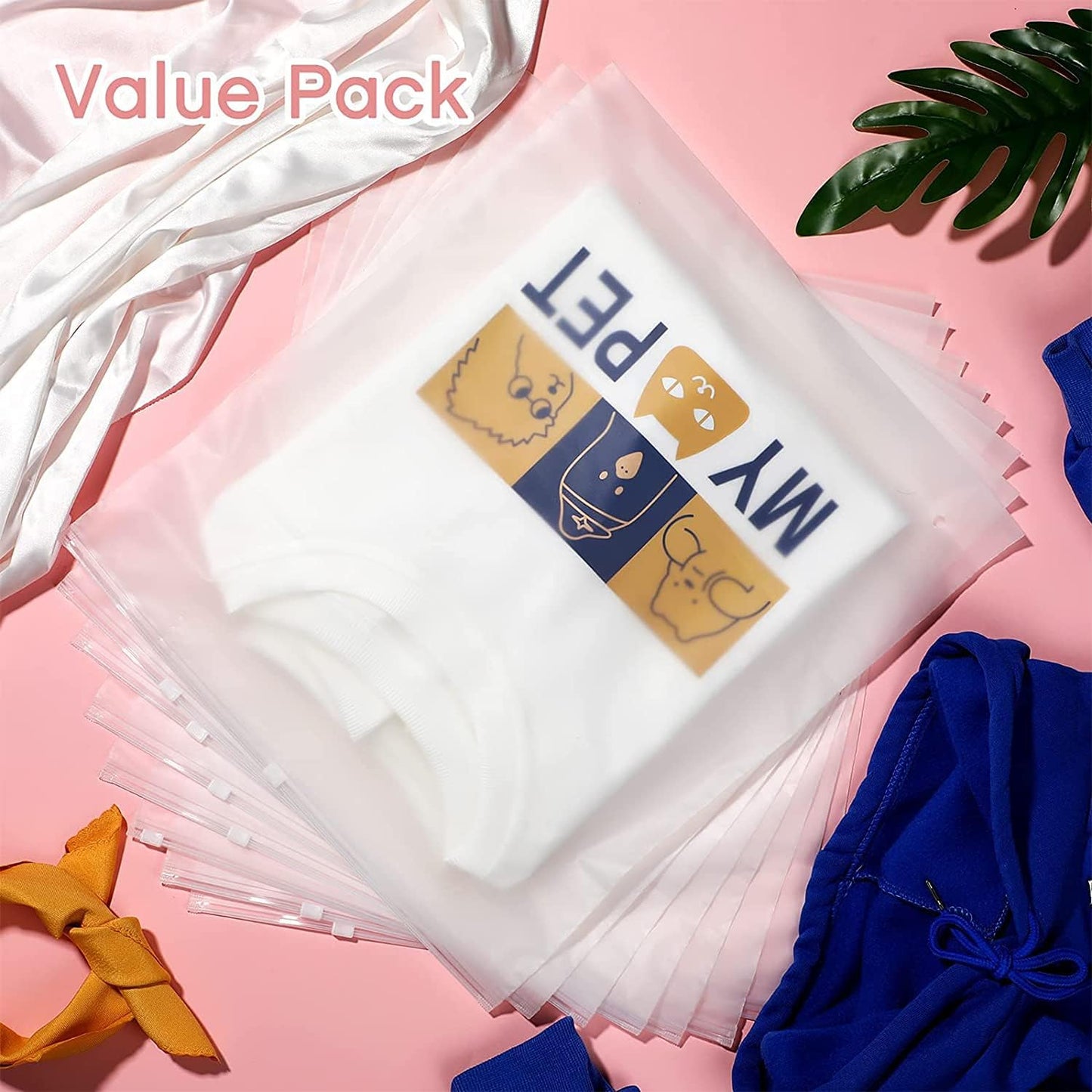 Vielseitige Gefrostete Zip-Aufbewahrungsbeutel – 20er-Pack Kunststoff-Kleiderschutzhüllen (Kaufe 2 Sets, erhalte 1 GRATIS)
