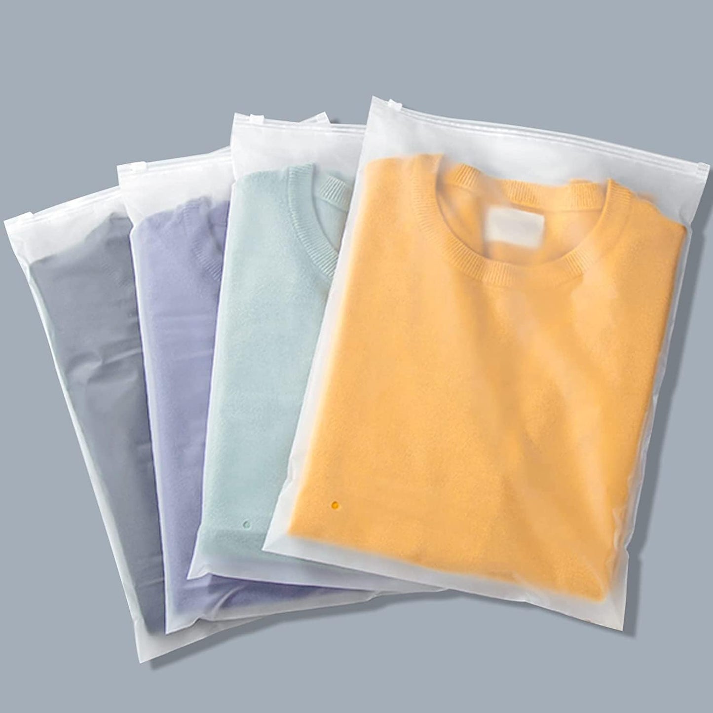 Vielseitige Gefrostete Zip-Aufbewahrungsbeutel – 20er-Pack Kunststoff-Kleiderschutzhüllen (Kaufe 2 Sets, erhalte 1 GRATIS)