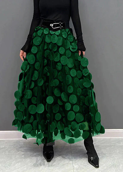Rock mit Polka-Dots und Fließendem Schnitt – Fleur