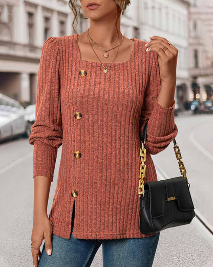 Stricktop für Damen mit Knöpfen – Mireille