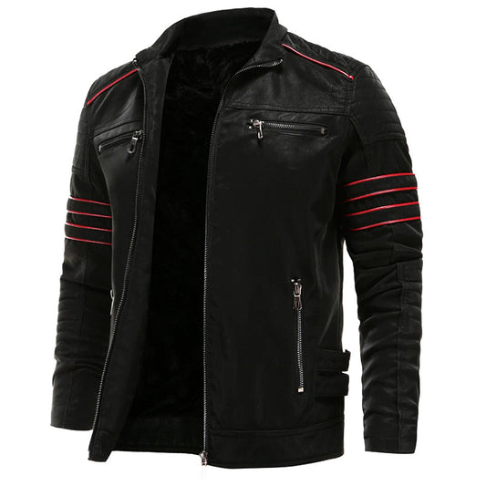 Hochwertige Leder-Wolverine-Jacke - Atlas