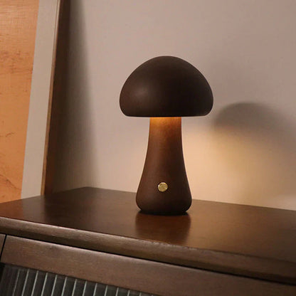Hölzernes Pilz-LED-Nachtlicht - GlowShroom