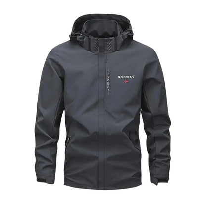 Herren Outdoorjacke leicht & atmungsaktiv mit abnehmbarer Kapuze – Elian